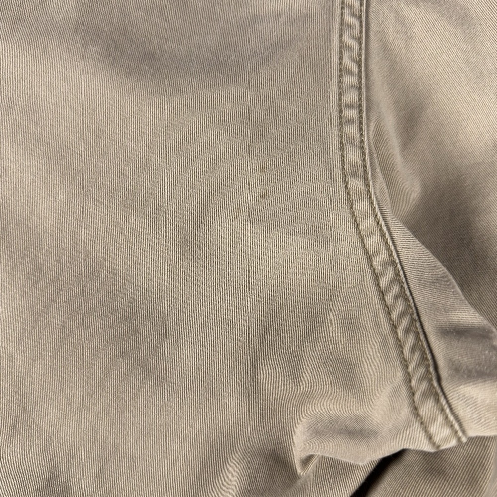 Polo Ralph Lauren Cargo Shorts Mens 38 Beige Khaki Baggy Distressed Logo Y2K - Picture 2 of 11